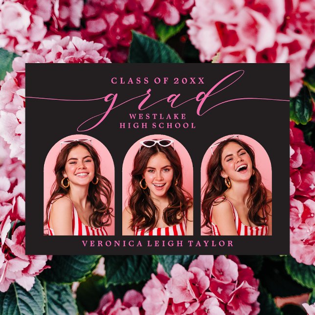 SIMPLE MINIMALIST ARCH CALLIGRAPHY GRAD INVITATION (Creator Uploaded)