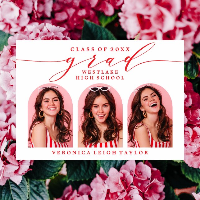 SIMPLE MINIMALIST ARCH CALLIGRAPHY GRAD INVITATION (Creator Uploaded)