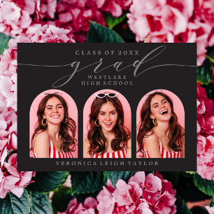 SIMPLE MINIMALIST ARCH CALLIGRAPHY GRAD INVITATION