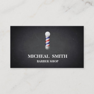 Simple Minimalist Barber Shop Business Card