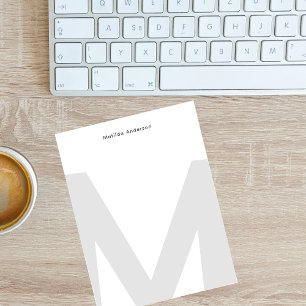 Simple Minimalist Big Jumbo Monogram Name Card