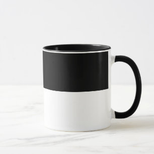 Simple minimalist black and white mug