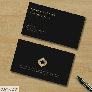 Simple Minimalist Black Business Card