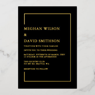 Simple Minimalist Black Modern Wedding 