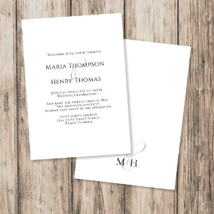 Simple Minimalist Black Text Wedding Template