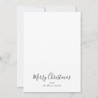 Simple Minimalist Black White Merry Christmas