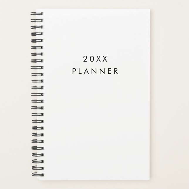 Simple Minimalist Black & White Planner (Front)