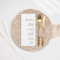 Simple Minimalist Black & White Wedding Dinner