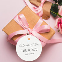 Simple Minimalist Black & White Wedding Thank You