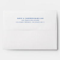 Simple Minimalist Blue Return Address