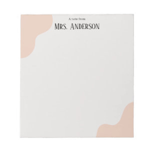 Simple Minimalist Boho Teacher Notepad