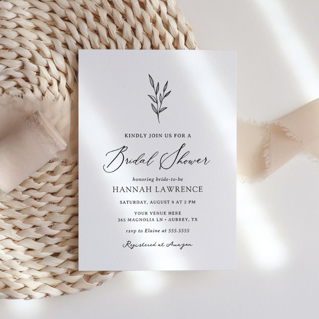 Simple Minimalist Bridal Shower Invitation (Creator Uploaded)