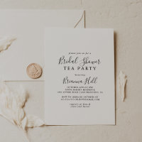 Simple Minimalist Bridal Shower Tea Party