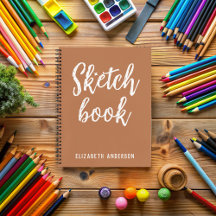 Simple Minimalist Brown Personalized Sketch