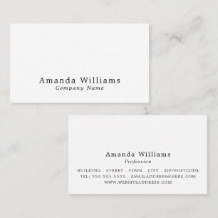 Simple & Minimalist Business Card
