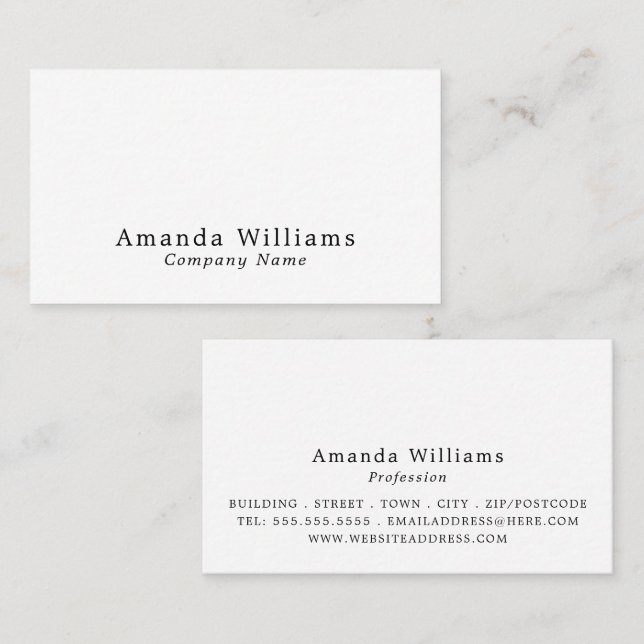 Simple & Minimalist Business Card (Front/Back)
