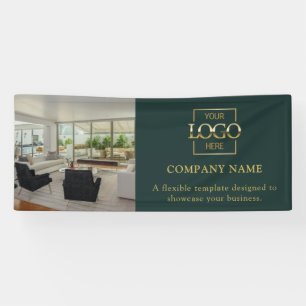 Simple Minimalist Business Logo Professional Vinyl Banner