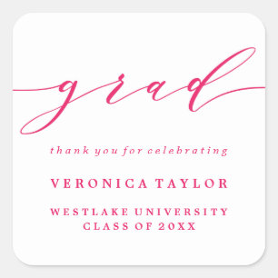 SIMPLE MINIMALIST CALLIGRAPHY GRADUATION STICKER