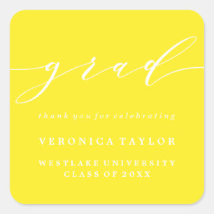 SIMPLE MINIMALIST CALLIGRAPHY GRADUATION STICKER