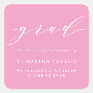 SIMPLE MINIMALIST CALLIGRAPHY GRADUATION STICKER