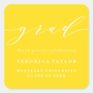 SIMPLE MINIMALIST CALLIGRAPHY GRADUATION STICKER
