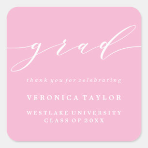 SIMPLE MINIMALIST CALLIGRAPHY GRADUATION STICKER