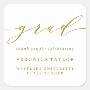 SIMPLE MINIMALIST CALLIGRAPHY GRADUATION STICKER