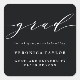 SIMPLE MINIMALIST CALLIGRAPHY GRADUATION STICKER