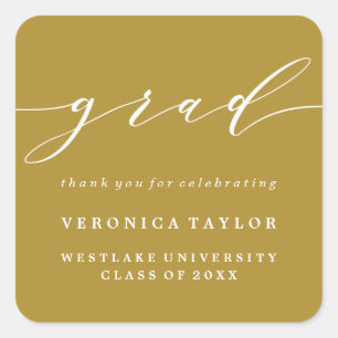 SIMPLE MINIMALIST CALLIGRAPHY GRADUATION STICKER