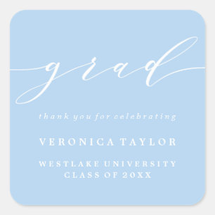SIMPLE MINIMALIST CALLIGRAPHY GRADUATION STICKER