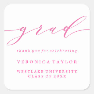 SIMPLE MINIMALIST CALLIGRAPHY GRADUATION STICKER