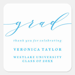 SIMPLE MINIMALIST CALLIGRAPHY GRADUATION STICKER