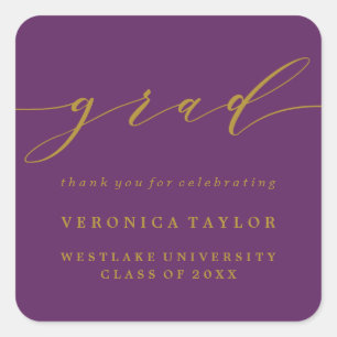 SIMPLE MINIMALIST CALLIGRAPHY GRADUATION STICKER