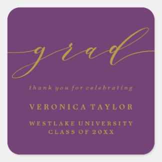 SIMPLE MINIMALIST CALLIGRAPHY GRADUATION STICKER