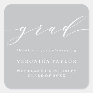 SIMPLE MINIMALIST CALLIGRAPHY GRADUATION STICKER