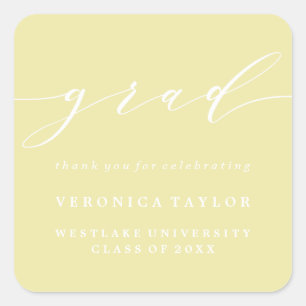 SIMPLE MINIMALIST CALLIGRAPHY GRADUATION STICKER