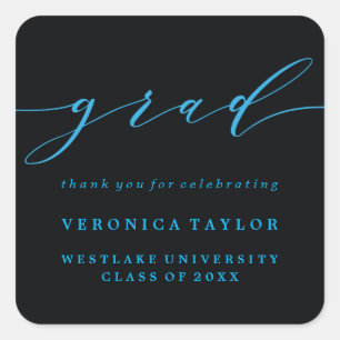 SIMPLE MINIMALIST CALLIGRAPHY GRADUATION STICKER