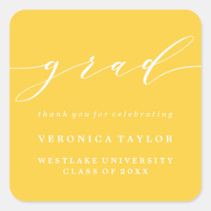 SIMPLE MINIMALIST CALLIGRAPHY GRADUATION STICKER