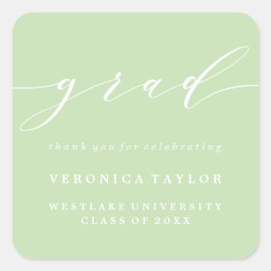 SIMPLE MINIMALIST CALLIGRAPHY GRADUATION STICKER