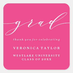 SIMPLE MINIMALIST CALLIGRAPHY GRADUATION STICKER