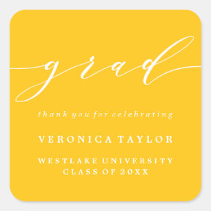 SIMPLE MINIMALIST CALLIGRAPHY GRADUATION STICKER