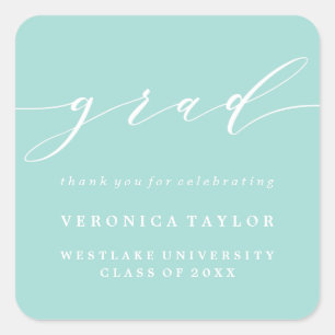 SIMPLE MINIMALIST CALLIGRAPHY GRADUATION STICKER