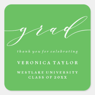 SIMPLE MINIMALIST CALLIGRAPHY GRADUATION STICKER