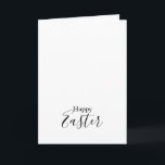 Simple Minimalist Calligraphy Happy Easter Card<br><div class="desc">This simple minimalist calligraphy happy easter card is perfect for a rustic holiday celebration. The simple and elegant design features classic and fancy script typography in black and white.</div>