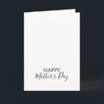 Simple Minimalist Calligraphy Mother's Day Card<br><div class="desc">This simple minimalist calligraphy Mother's day card is perfect for a rustic celebration. The simple and elegant design features classic and fancy script typography in black and white.</div>