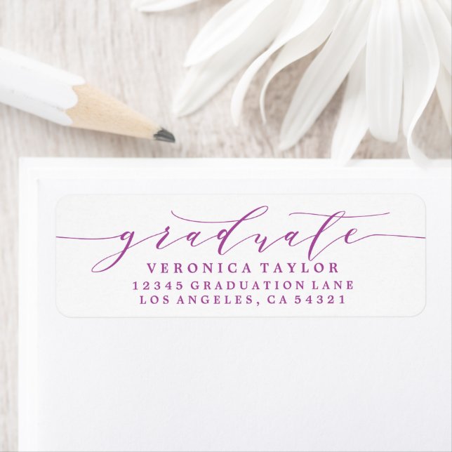 SIMPLE MINIMALIST CALLIGRAPHY RETURN ADDRESS LABEL (Insitu)
