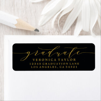 SIMPLE MINIMALIST CALLIGRAPHY RETURN ADDRESS LABEL
