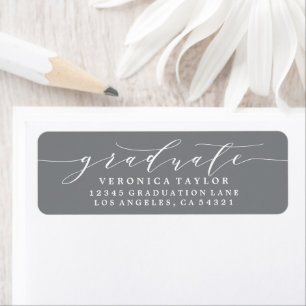 SIMPLE MINIMALIST CALLIGRAPHY RETURN ADDRESS LABEL