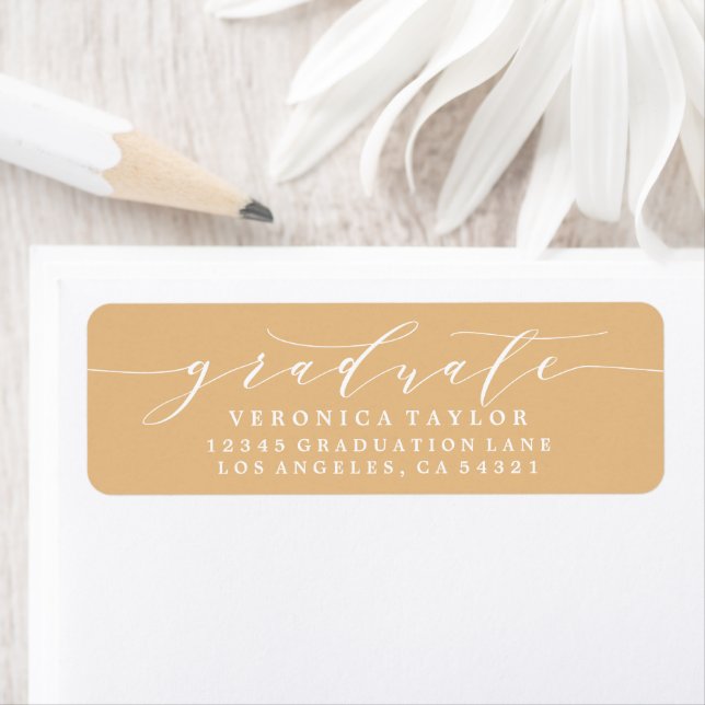 SIMPLE MINIMALIST CALLIGRAPHY RETURN ADDRESS LABEL (Insitu)