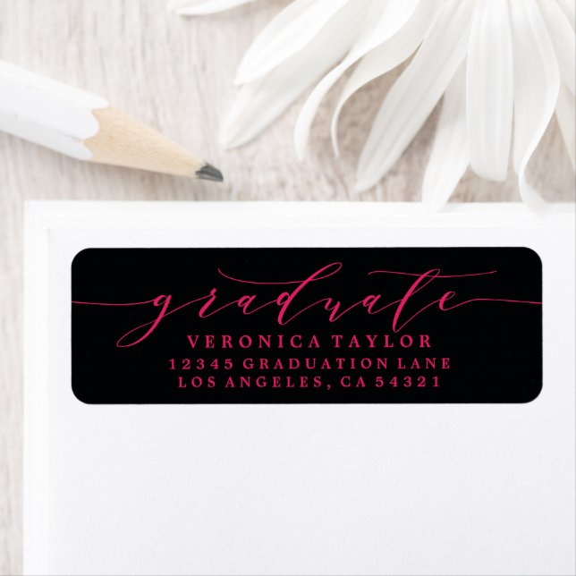 SIMPLE MINIMALIST CALLIGRAPHY RETURN ADDRESS LABEL (Insitu)